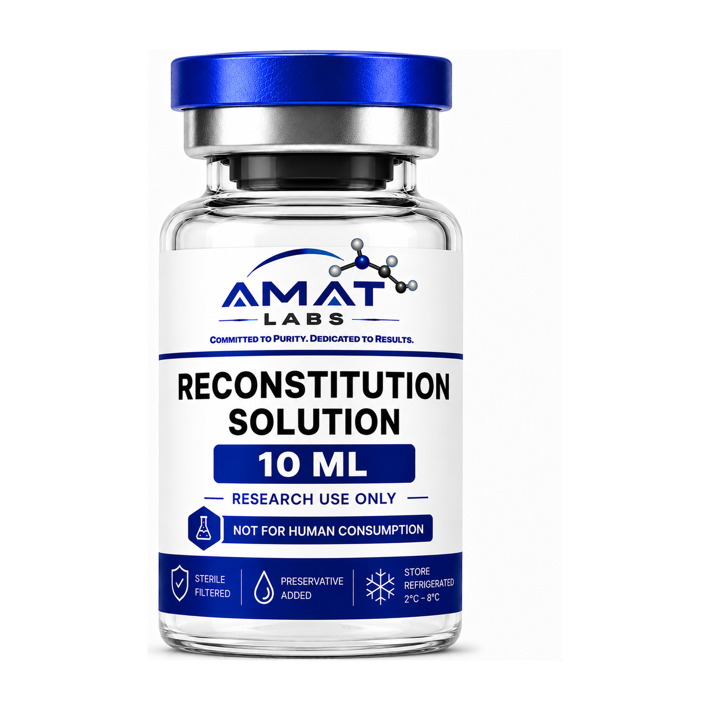 RECONSTITUTION research vial, 10 ML Bacteriostatic Water