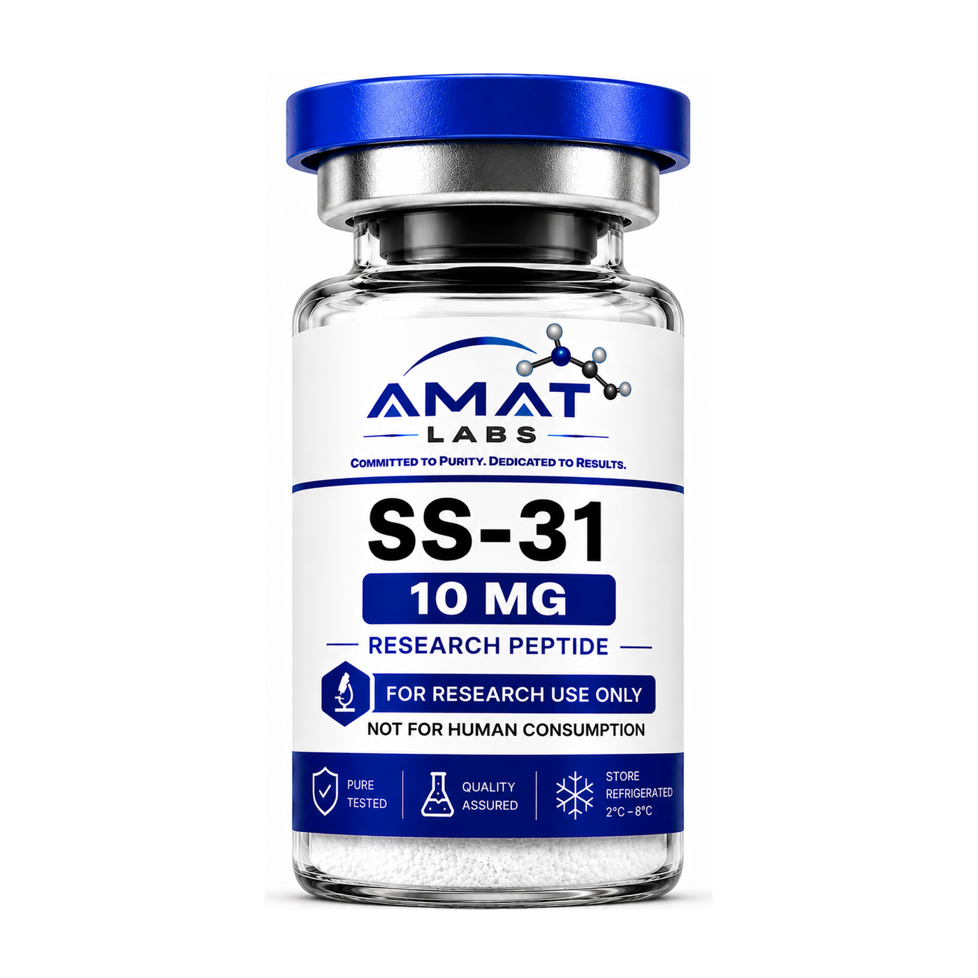 SS-31 research vial, 10 MG Lyophilized Vial