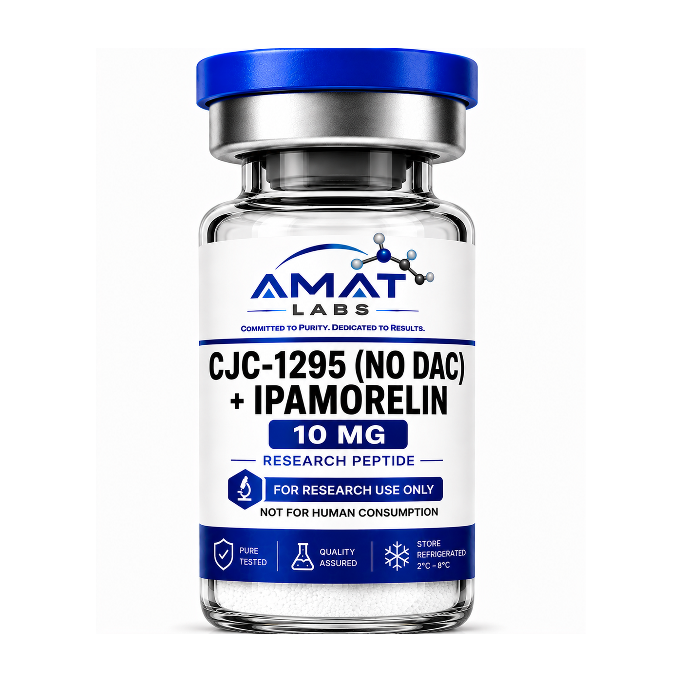 CJC-1295 (NO DAC) + IPAMORELIN research vial, 10 MG Lyophilized Vial