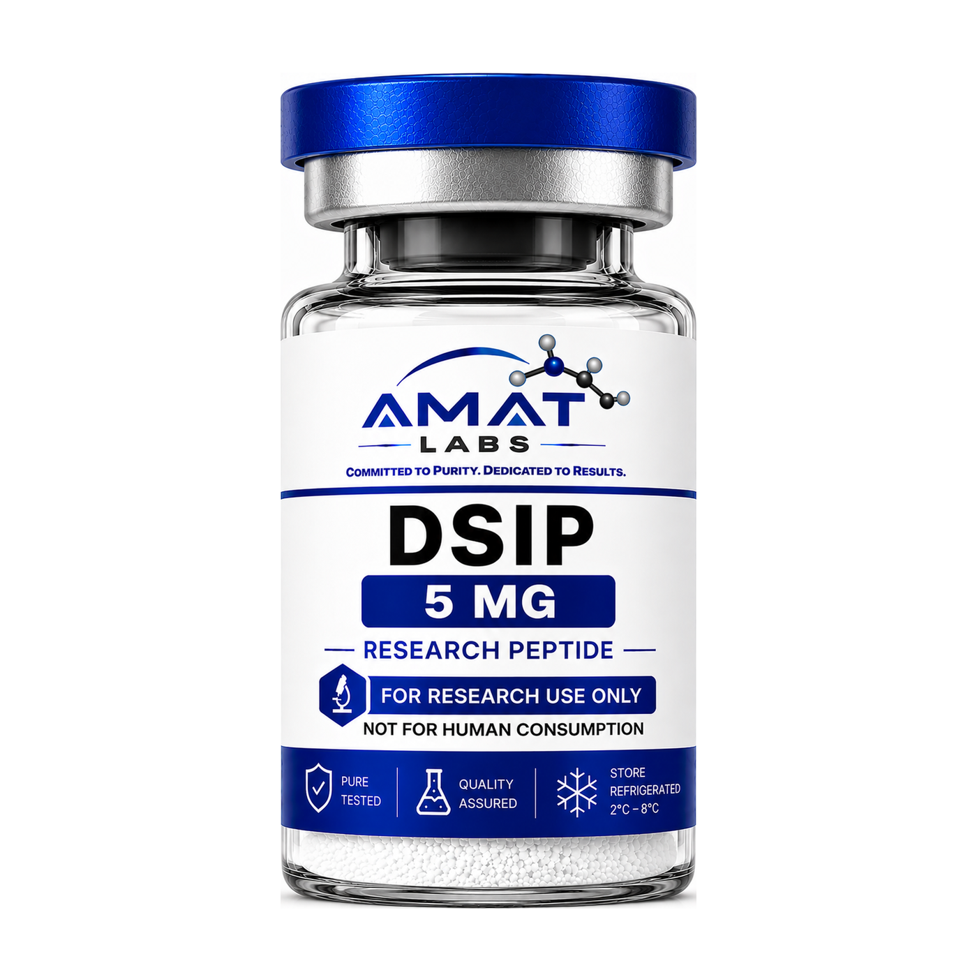 DSIP research vial, 5 MG Lyophilized Vial