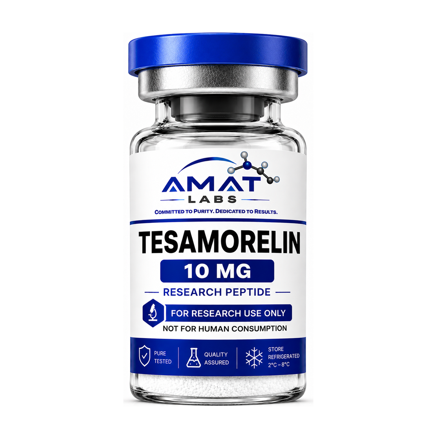 TESAMORELIN research vial, 10 MG Lyophilized Vial