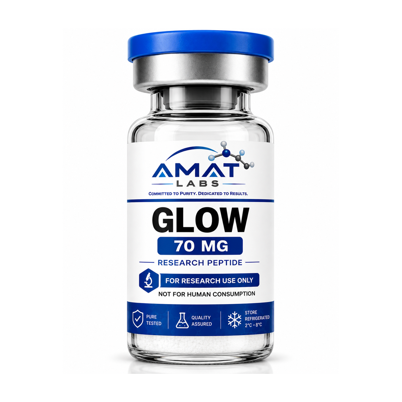 GLOW research vial, 70 MG Lyophilized Vial