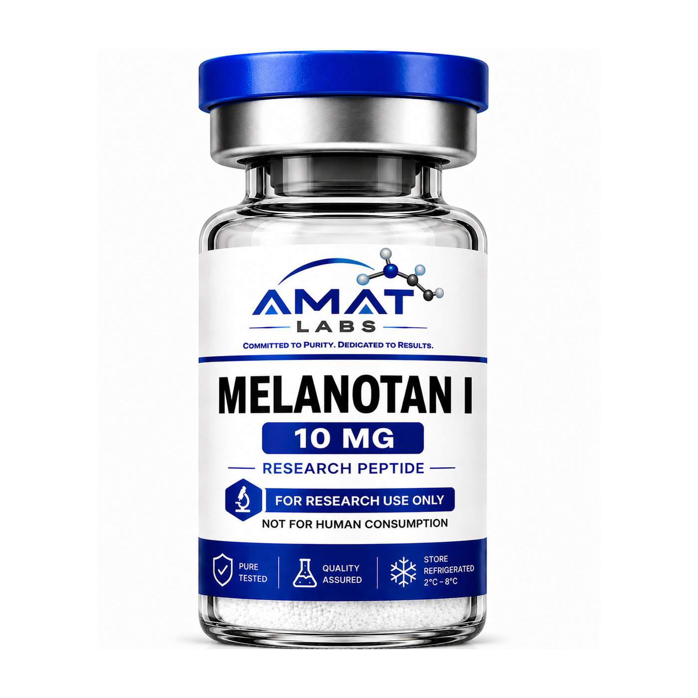 MELANOTAN I research vial, 10 MG Lyophilized Vial