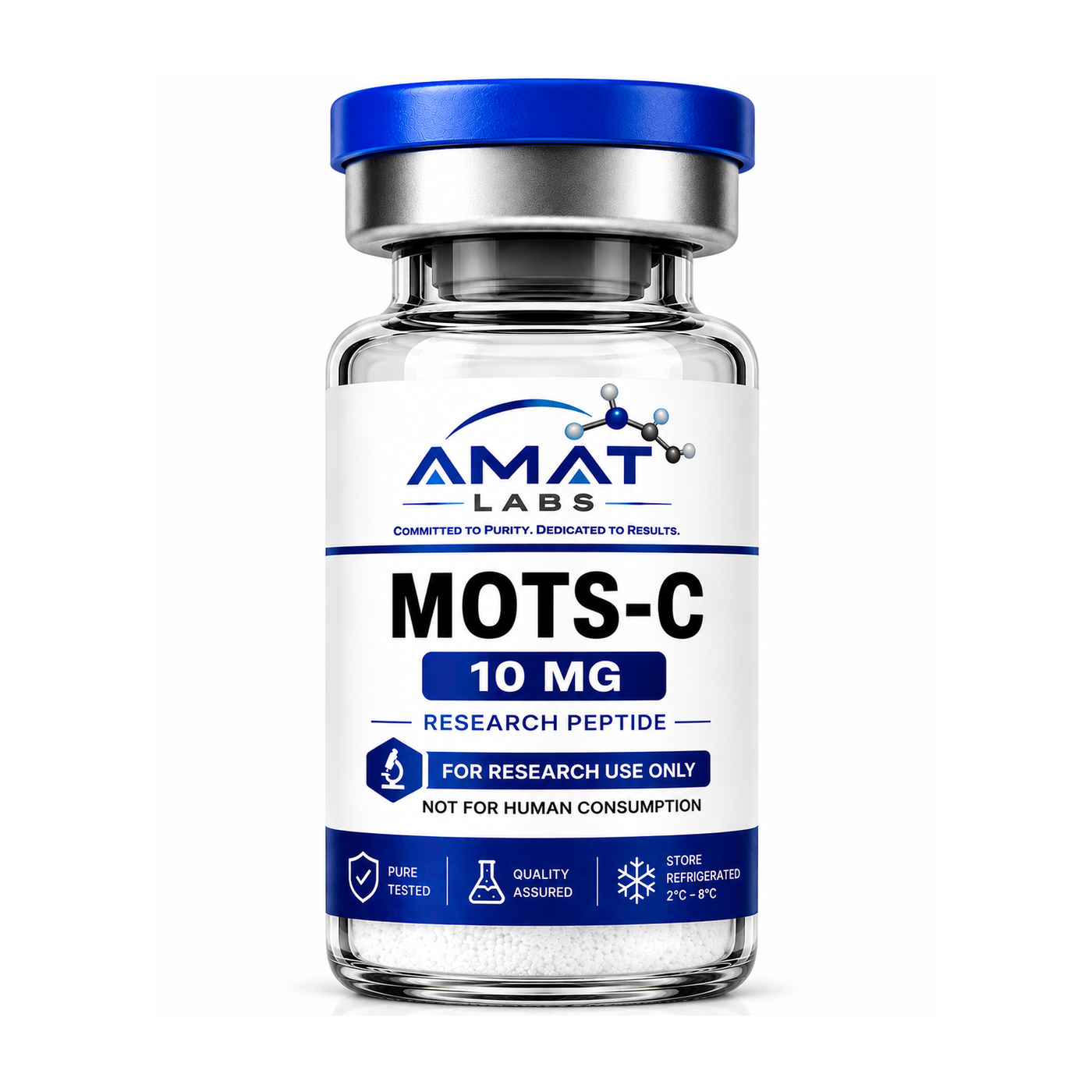 MOTS-C research vial, 10 MG Lyophilized Vial