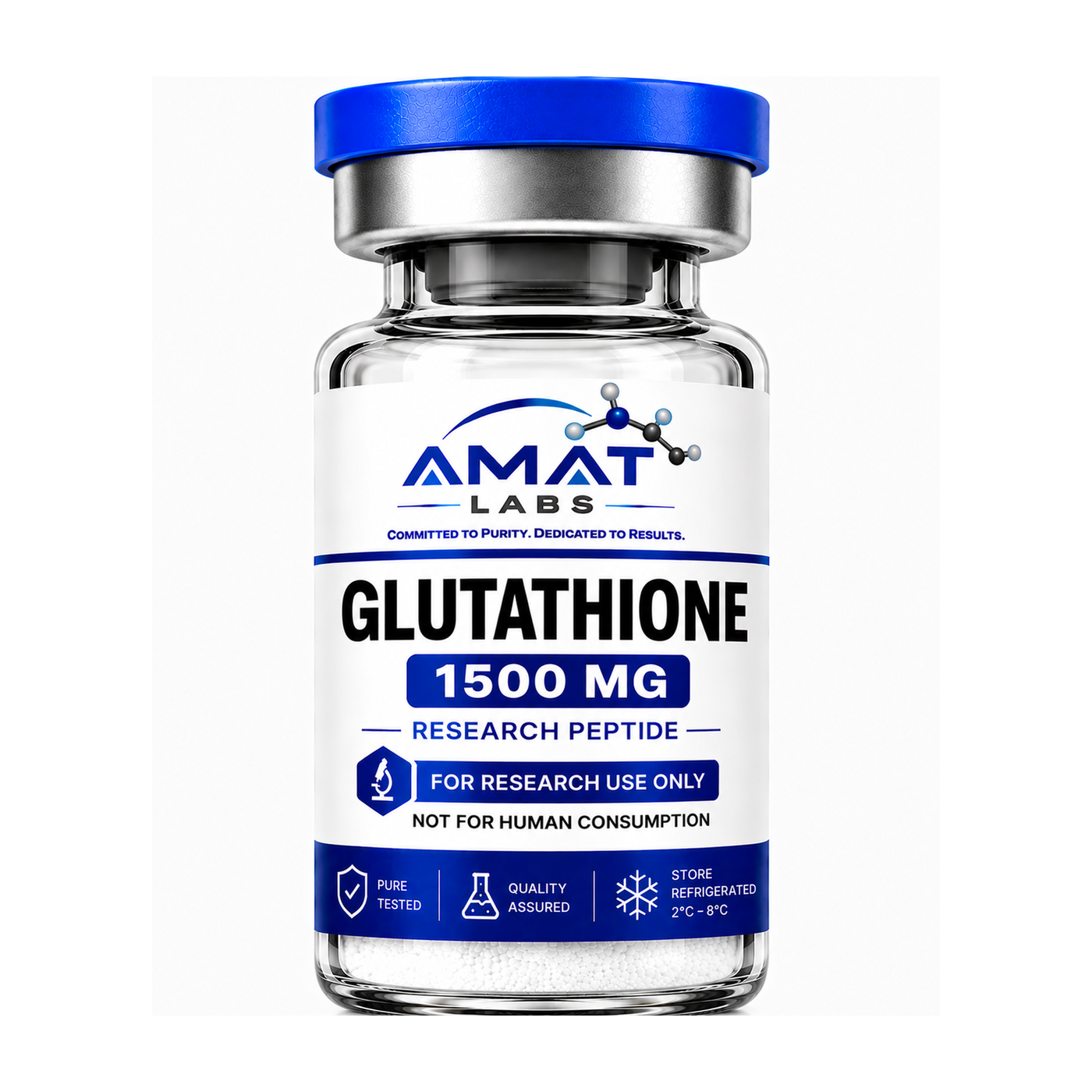 GLUTATHIONE research vial, 1500 MG Lyophilized Vial