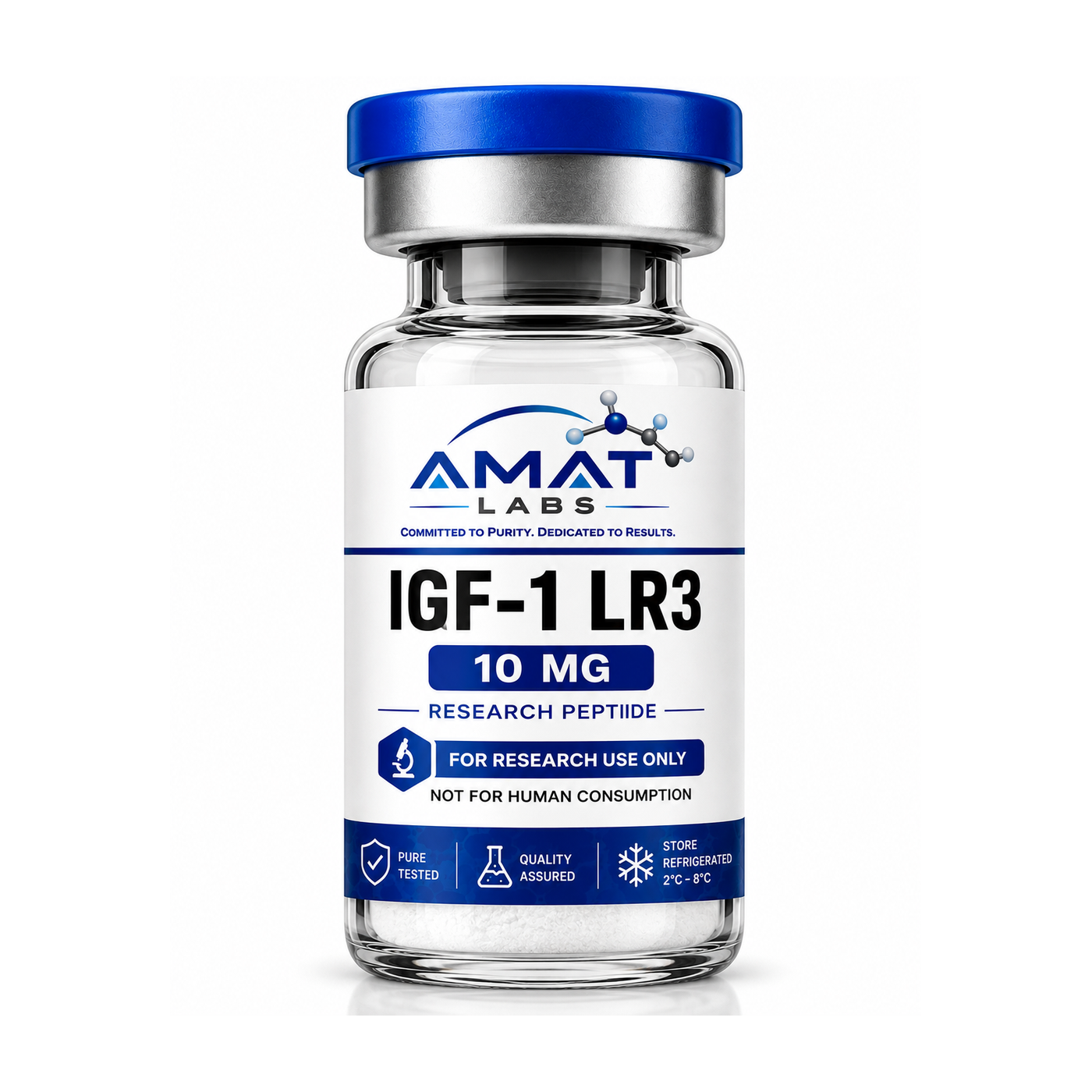 IGF-1 LR3 research vial, 10 MG Lyophilized Vial