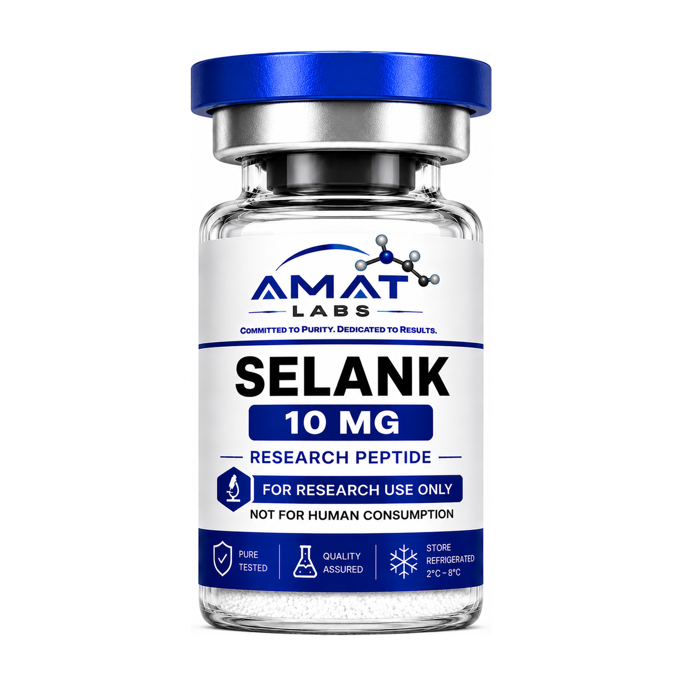 SELANK research vial, 10 MG Lyophilized Vial