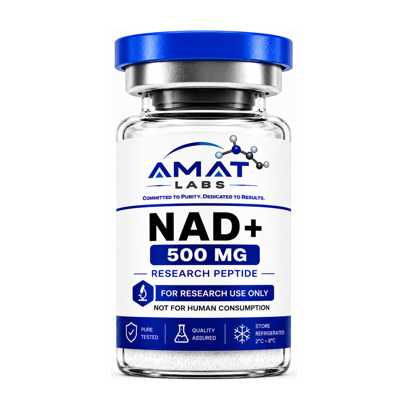 NAD+ research vial, 500 MG Lyophilized Vial